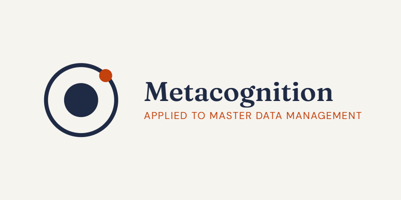 Metacognition Applied to Master Data Management: Two Levels, Different Setting